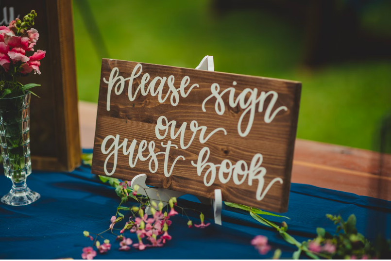 Sign for wedding guest book